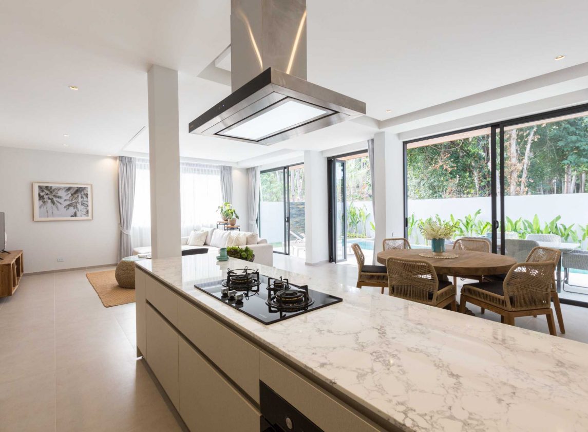 Kitchen at Vova Village, a luxury and private estate of 3 bedroom pool villas located in Chaweng, Koh Samui, Thailand